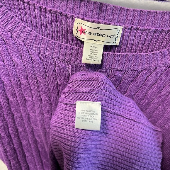 Cable Knit Sweater by One Step Up - Picture 4 of 4